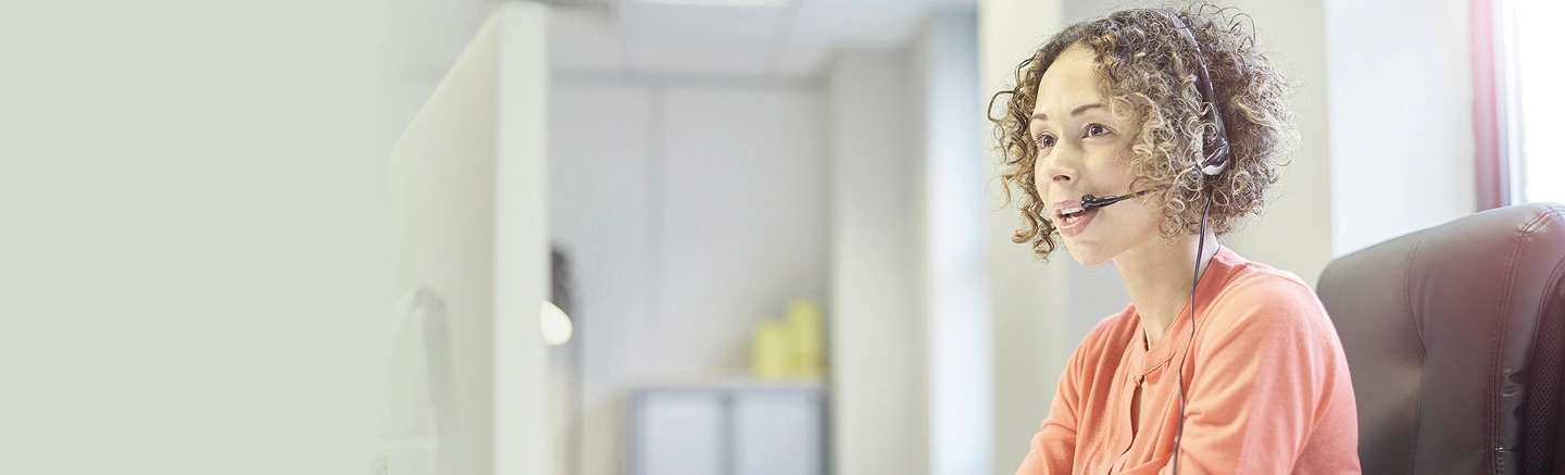 Woman smiling at work