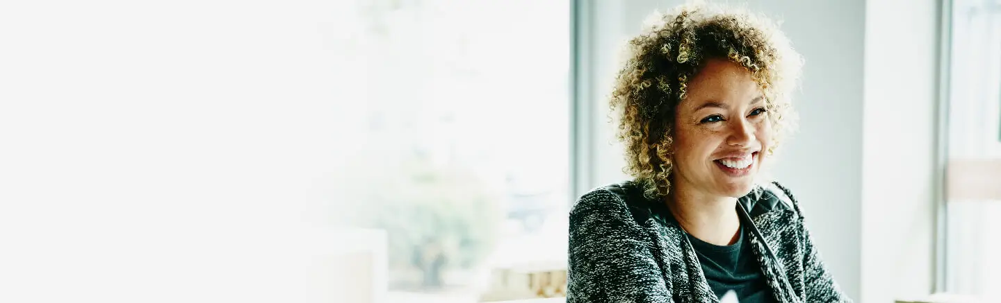 Woman smiling