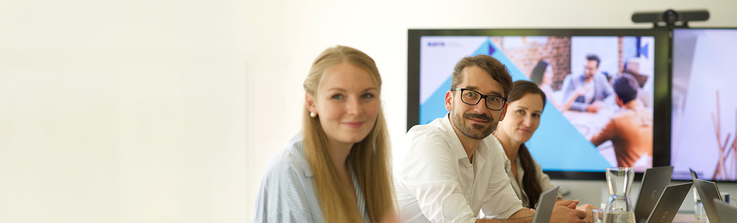 Hays colleagues in a presentation room